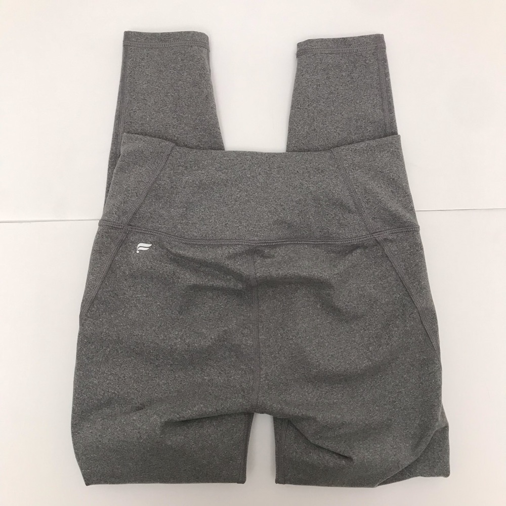 FABLETICS High-Waisted Gray Heathered 7/8 Leggings - Picture 8 of 9